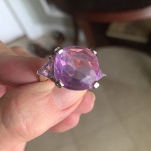Pink/Silver Costume Cocktail Ring